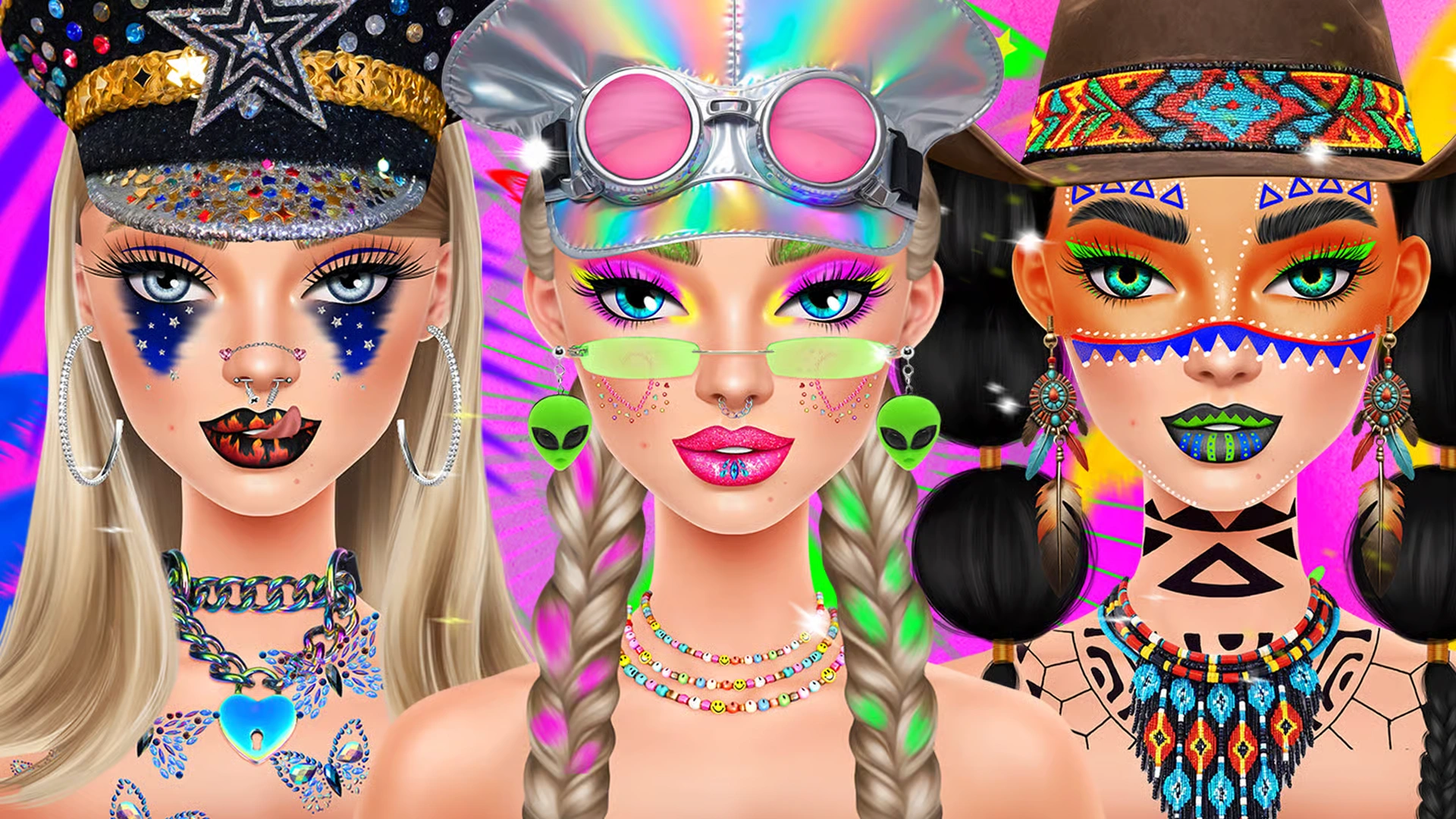 Festival Vibes Makeup gameplay screenshot
